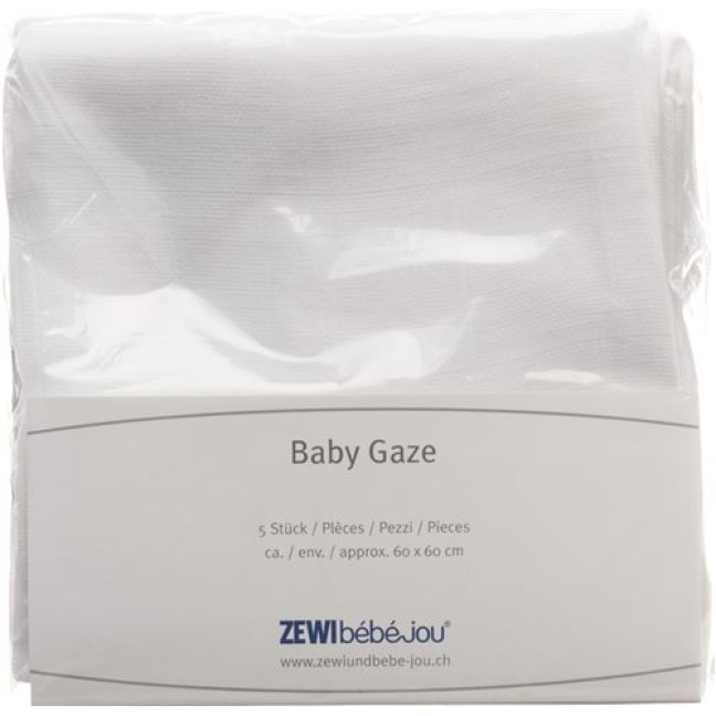 Zewi Baby Gaze 9/7 fraldas 60x60cm 5 unid.