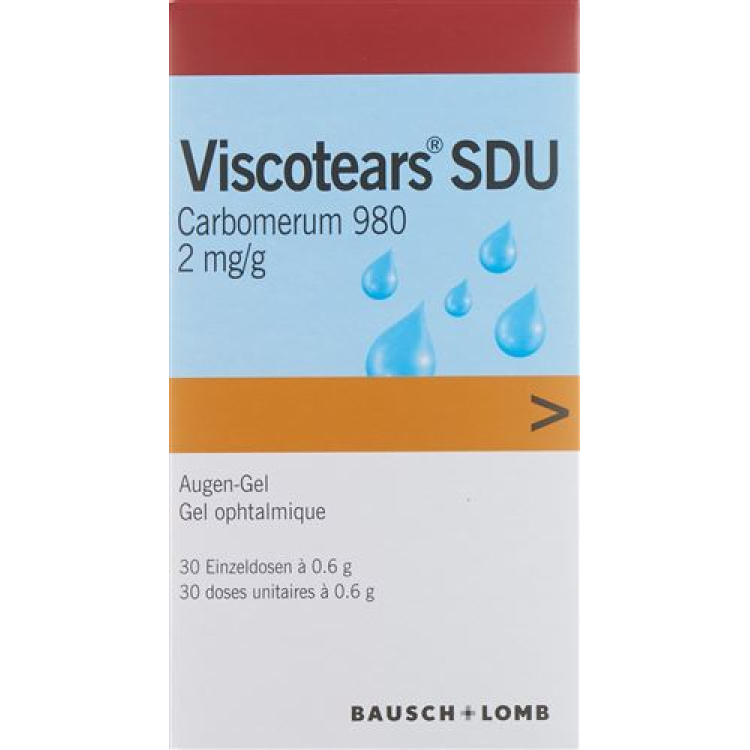 Viscotears SDU Гел за очи 30 monodoseos 0,6 g