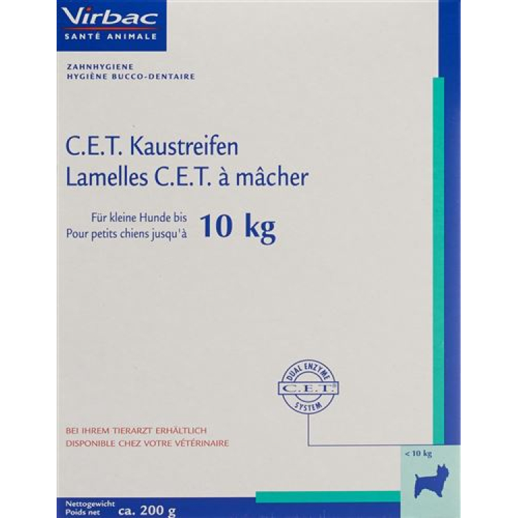 Смужки для жувальної гігієни зубів CET собаки -10кг 200г