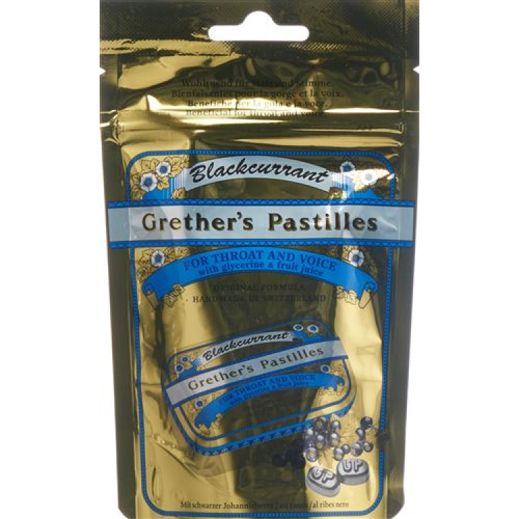 Grethers Blackcurrant pastilles to'ldirish sumkasi 100 g