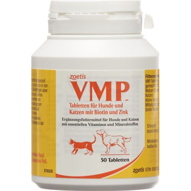VMP PFIZER ტაბლეტები ძაღლები კატები ცხოველების მკურნალობა. 50 ც