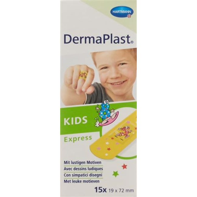 DermaPlast Kids Express Strips - Waterproof and Hypoallergenic Kids Plasters