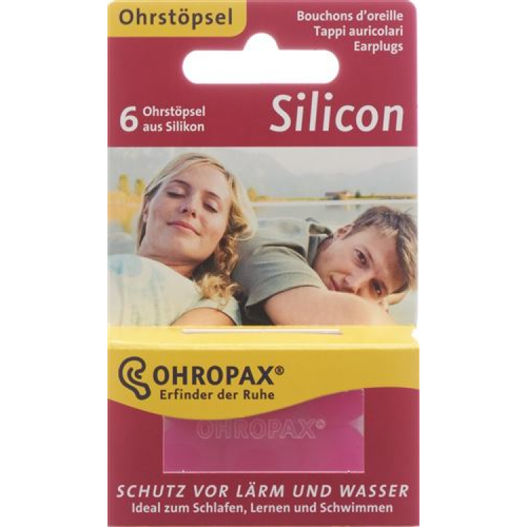 Nút bịt tai silicon Ohropax 6 cái