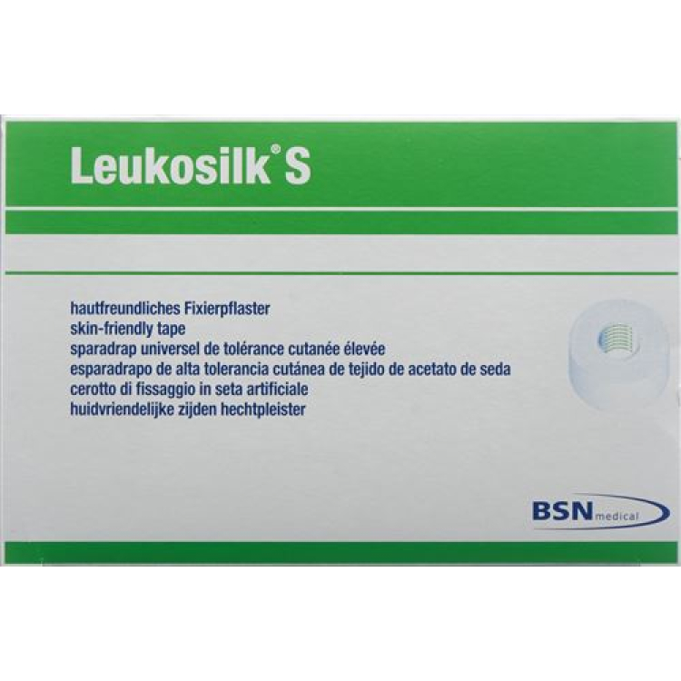 Лейкопластырь S Leukosilk 9,2мх2,5см белый 12 шт.