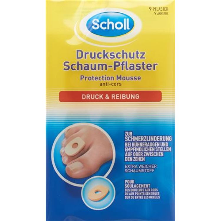 Scholl drukbeschermende schuimpleisters 9 st