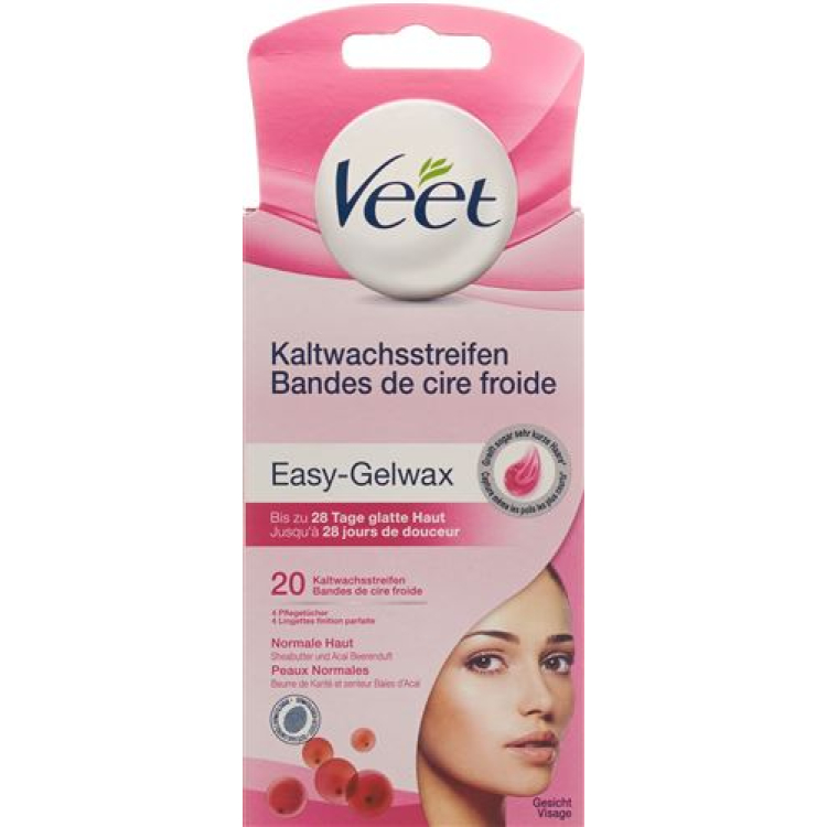 Veet ცივი ცვილის ზოლები სახის 10 x 2 ც