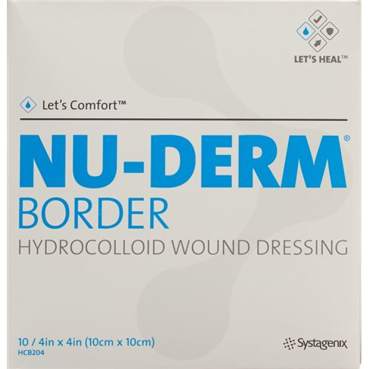 NU-DERM BORDER hydrocolloïdverband 10x10cm steriel 10 st