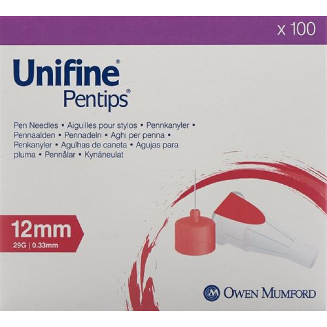UNIFINE PENTIPS needles 29G 0.33x12mm 100 pcs