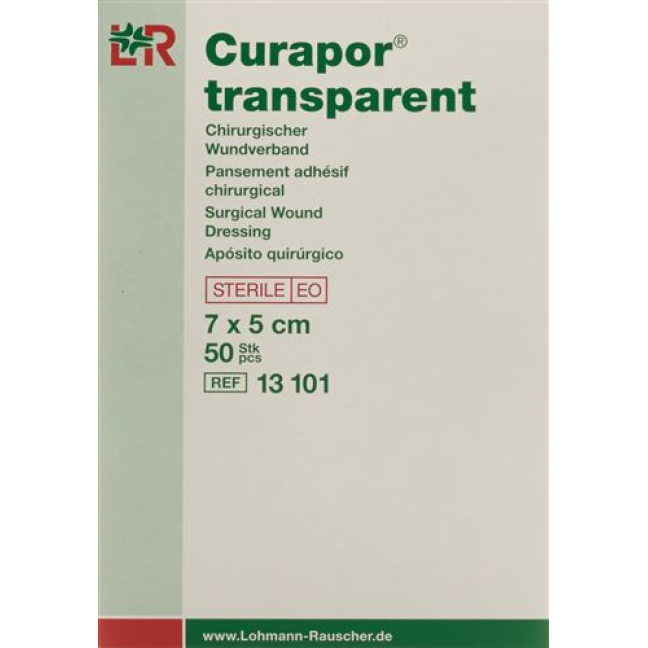 Medicazione Curapor 7x5cm trasparente 50 Btl