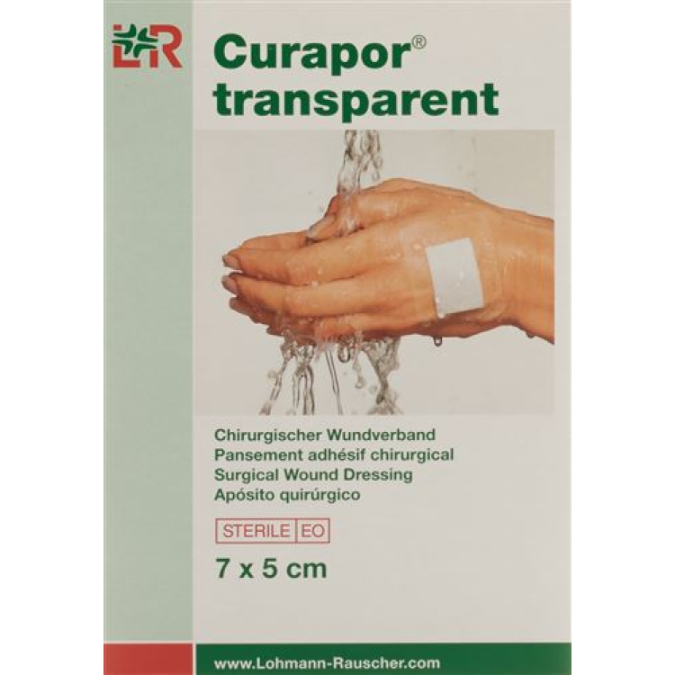 Curapor sårförband 7x5cm transparent 5 bag