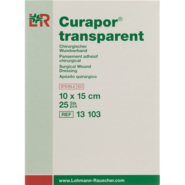 Повязка на рану Curapor 10х15см прозрачная 25 шт.