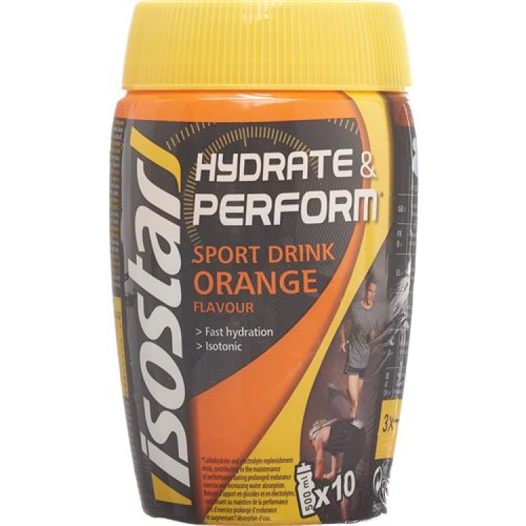 Isostar Hidrata y Realiza Plv Naranja Ds 400g