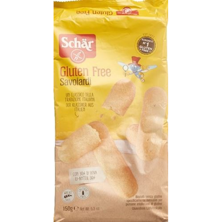 SCHÄR Savoiardi lady fingers glutenfr ចាស់ 150 ក្រាម។