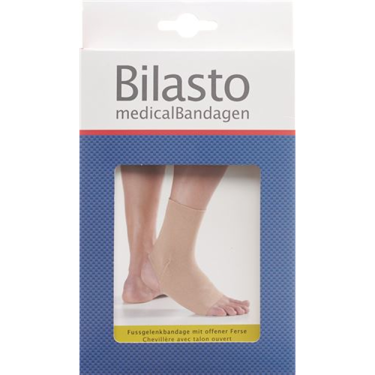 Bilasto nilkkaside L kantapää beige avoin