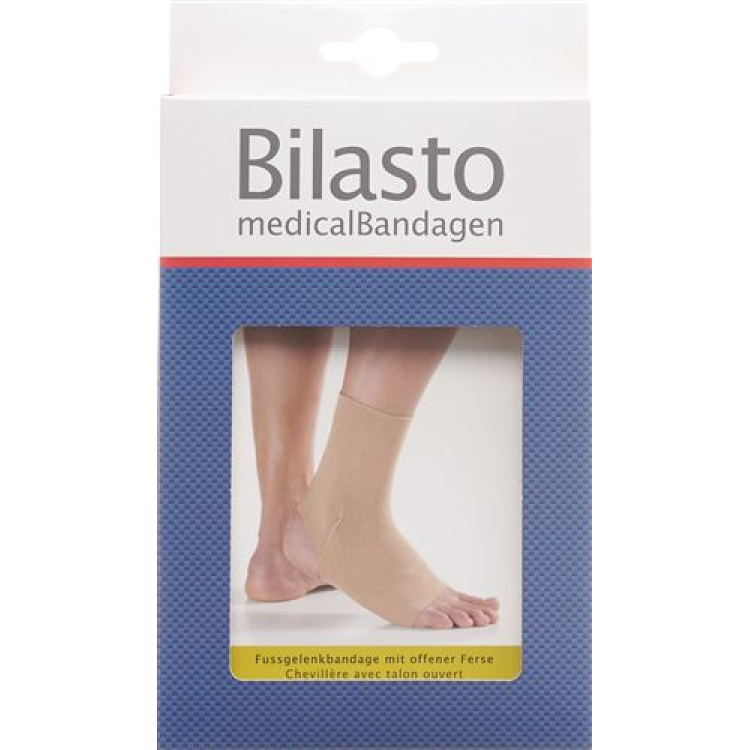 Bilasto Fussgelenkbandage L Ferse geschlossene beige