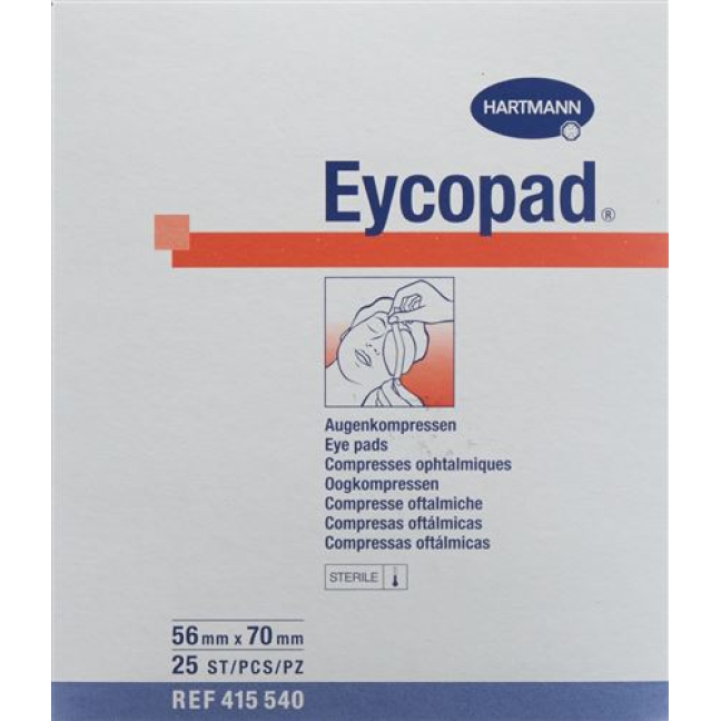 EYCOPAD Eye Pads 70x56mm Sterile 25 pcs