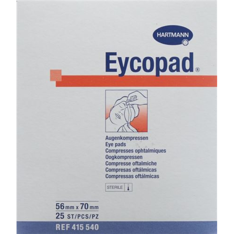 EYCOPAD ögonkuddar 70x56mm sterila 25 st