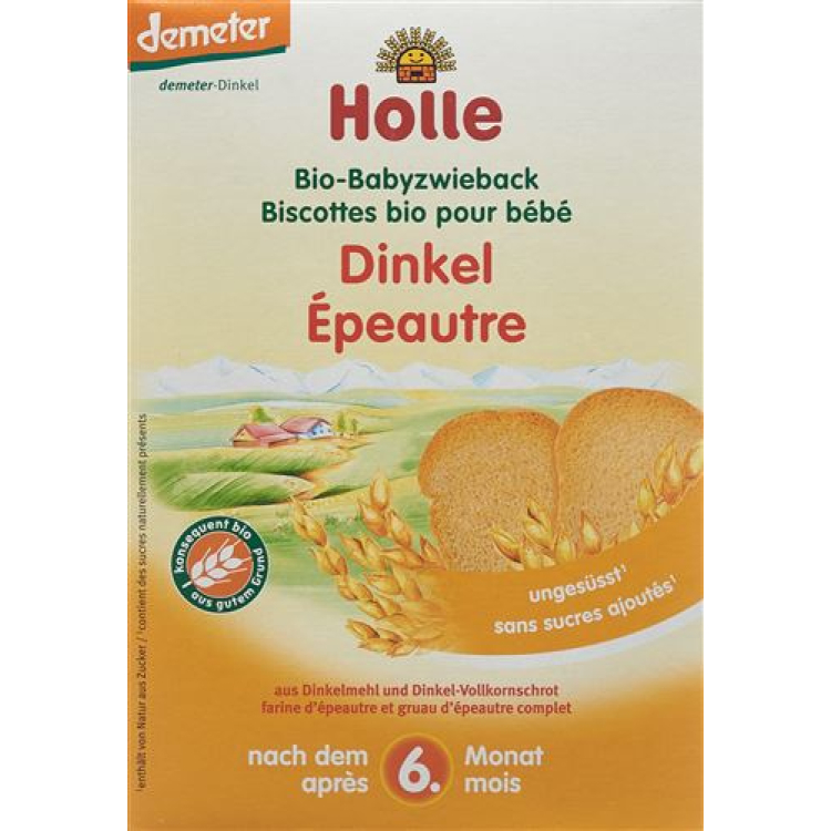 Holle Ekologisk Baby Dinkel Rusk 200 g