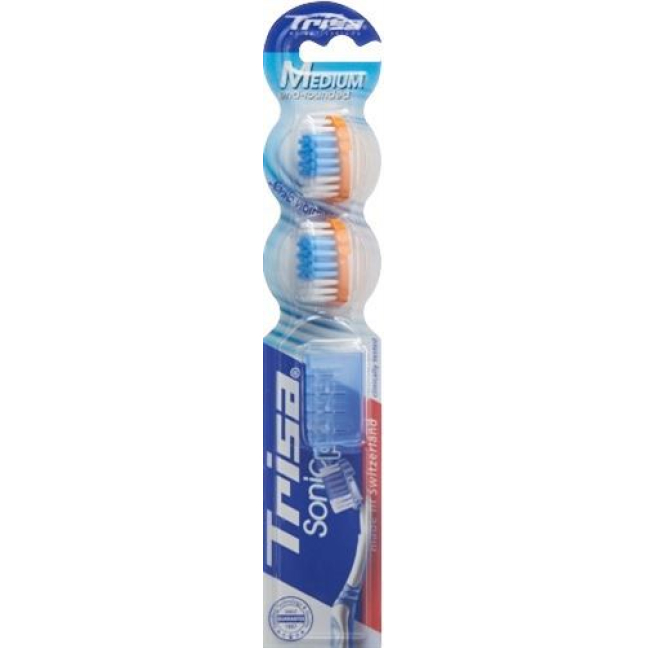 Trisa Sonicpower replacement set sonic toothbrush medium 2 pcs