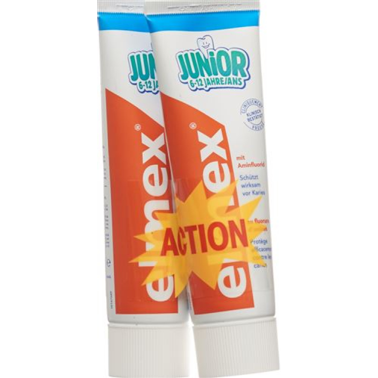 خمیر دندان elmex JUNIOR Duo 2 tube 75 ml