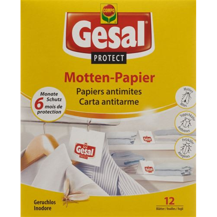 Gesal PROTECT Хартия против молци 12 бр