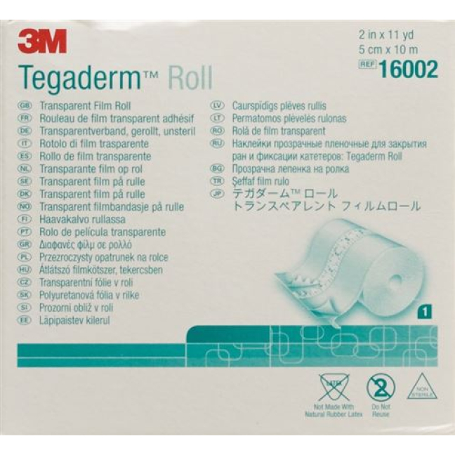 3M Tegaderm roll wound dressing 5cmx10m transparent
