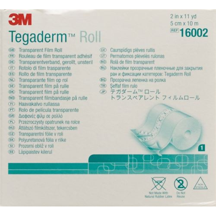 3M Tegaderm roll wear dressing 5cmx10m transparent