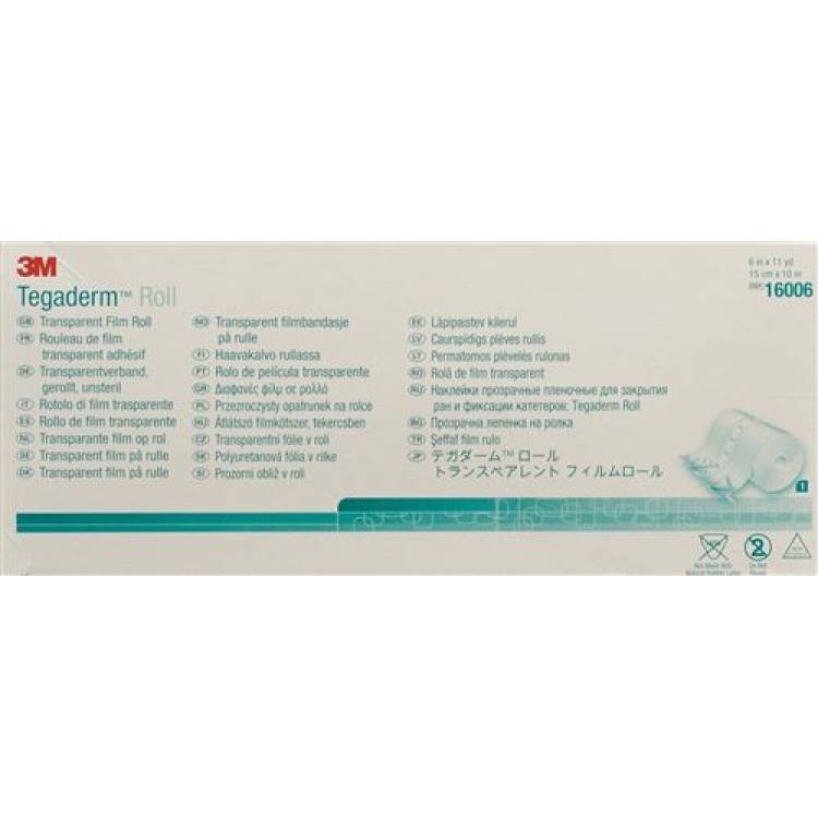 3M Tegaderm dressing RULLE 15cmx10m gennemsigtig