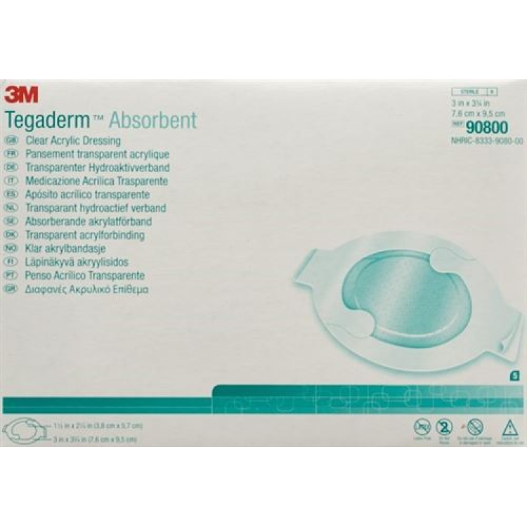 3M Tegaderm Absorb wondverband 7,6x9,5cm 5 st