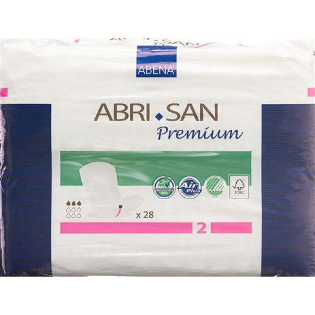 Abri-San Premium anatomically shaped insert Nr2 10x26cm purple Sa