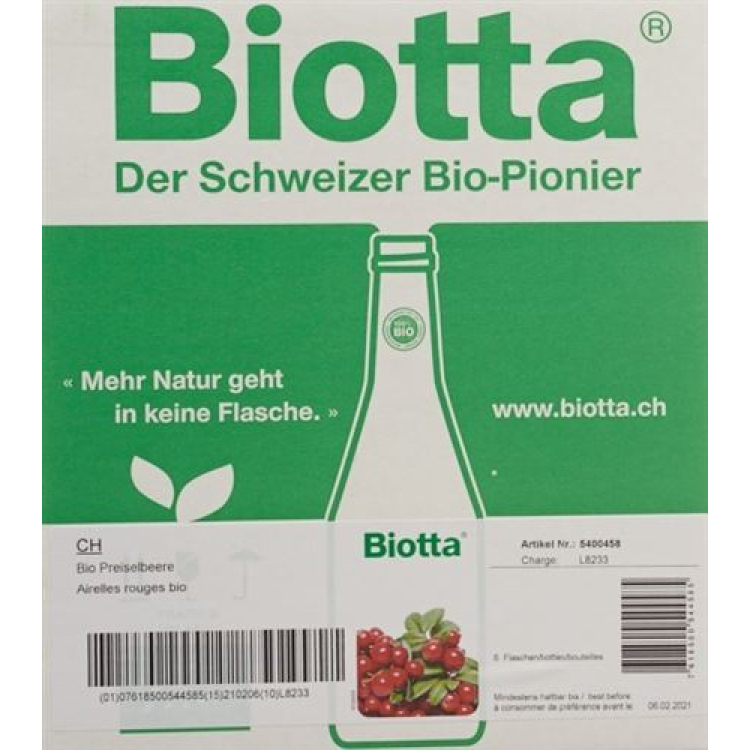 Biotta Cranberry Bio Fl 6 5 дл