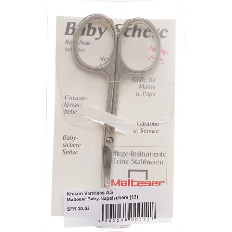 Malteser Baby Nail Scissors Angled 7.5 սմ No 12