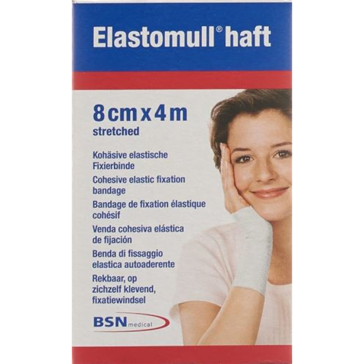 ELASTOMULL BONDING gaasverband wit 4mx8cm rol