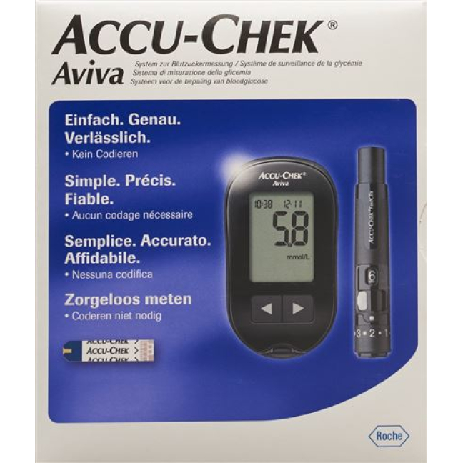 Accu-Chek Aviva Set mmol/L including 1 x 10 tests
