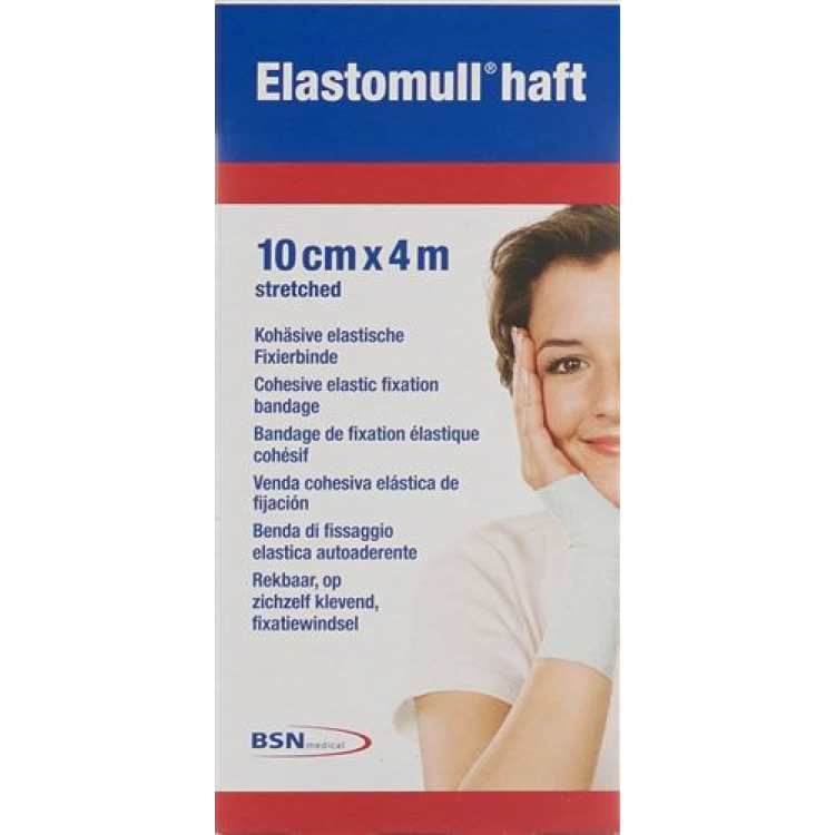 ELASTOMULL BONDING گاز بانداژ سفید 4mx10cm نقش