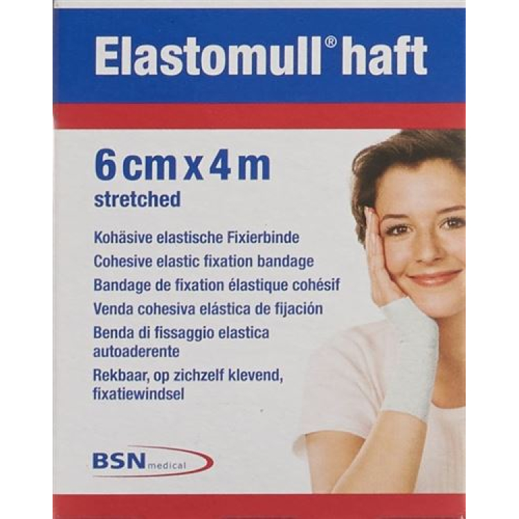 ELASTOMULL BONDING ضمادة شاش بيضاء 4mx6cm دور