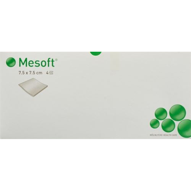 Mesoft வடமேற்கு 7.5x7.5cm மலட்டுத்தன்மையை 75 x 2 pcs சுருக்குகிறது