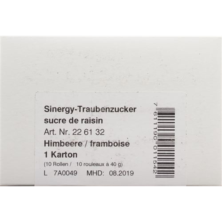 Sinergy dextrose hindbær 10 x 40 g