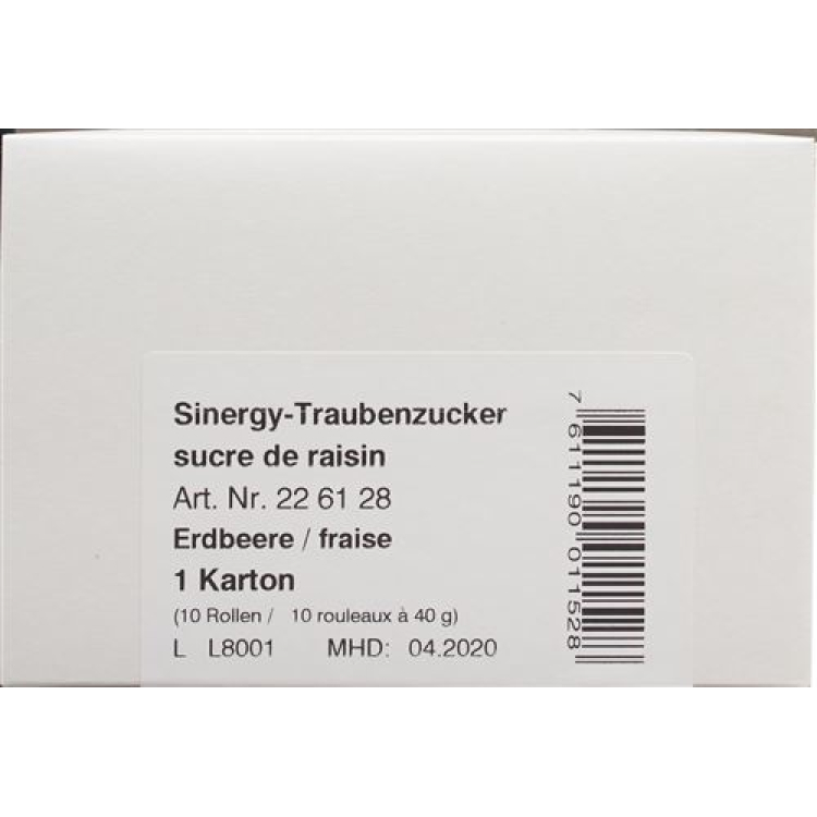 Sinergy Dekstrozės braškės 10 x 40 g