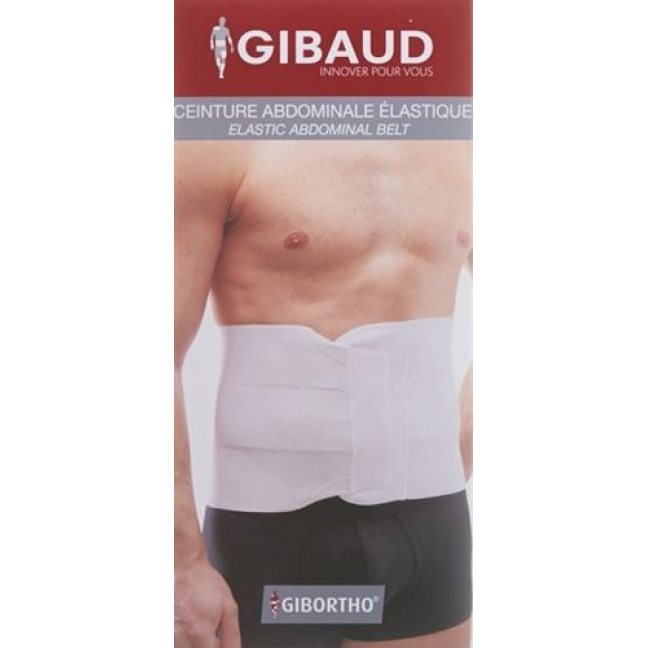 Pas biodrowy GIBAUD elastycznie Gr4 biały 106-120cm