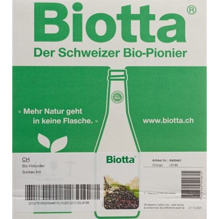 Biotta Hyldebær Bio Fl 6 5 dl