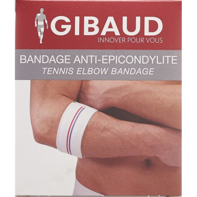 GIBAUD anti-epicondylitis bånd størrelse 1 23-33cm hvid