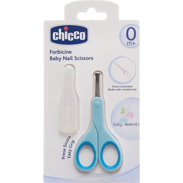 Chicco Babyschere mit Schutzkappe hellblau