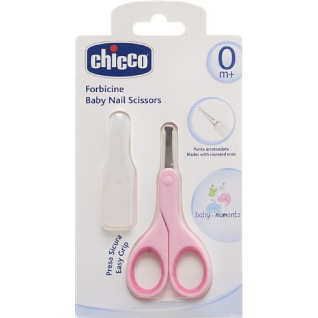 Chicco ბავშვის მაკრატელი ვარდისფერი ქუდით