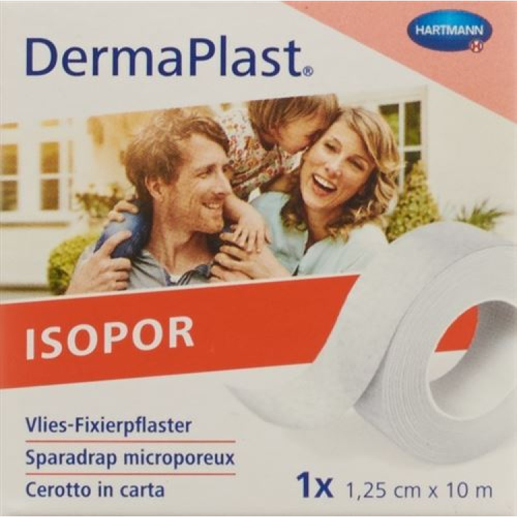 Dermaplast Isopor Fixing 1,25cmx10m fleece valkoinen rooli