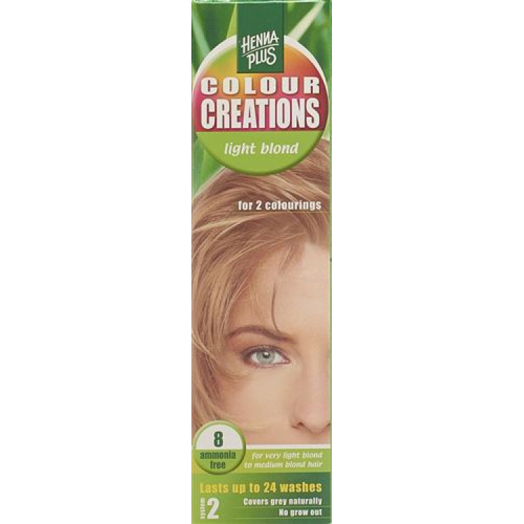 HENNA COLOR Créations Blond Clair 8 60 ml