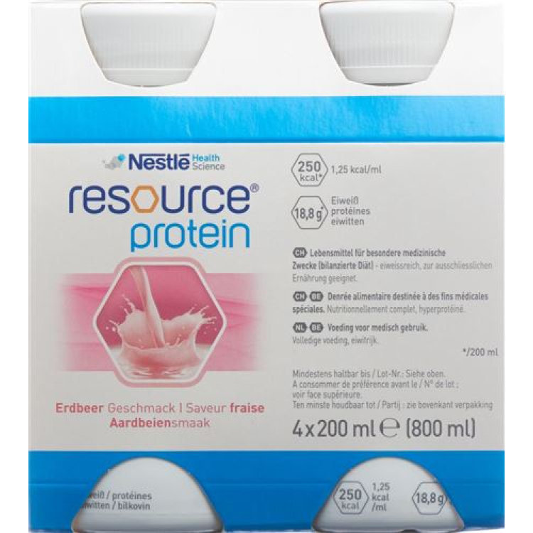 Resurs protein çiyələk 4 x 200 ml