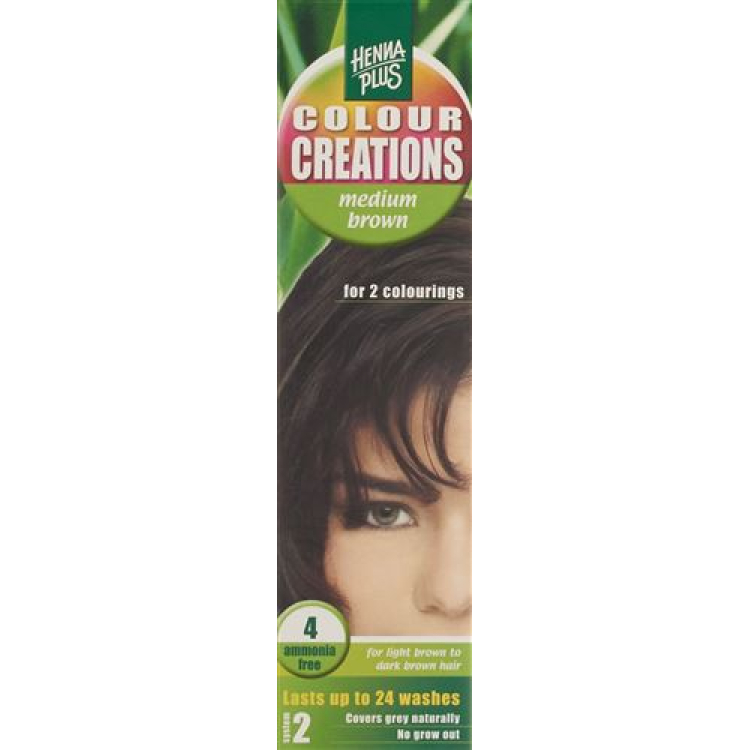 HENNA COLOR Creations Középbarna 4 60 ml