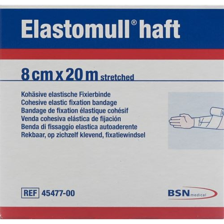 ELASTOMULL BONDING gaasverband wit 20mx8cm rol