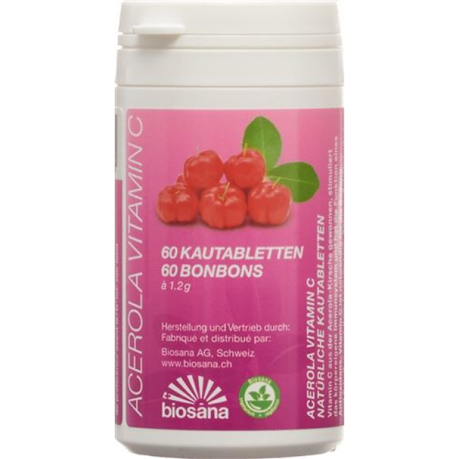 Acerola Biosana Vitamin C tablete Ds 60 kos